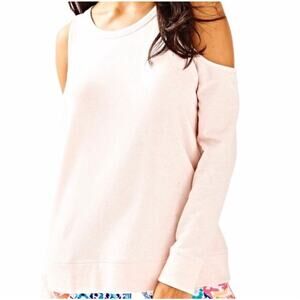 Lilly Pulitzer Light Pink Sunny Shoulder Top Size Large